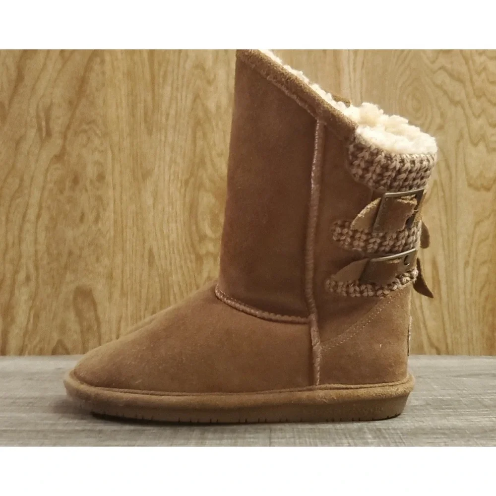 Bearpaw Boshie‎ Suede Boots Youth Size 1 Brown